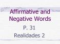 Affirmative and Negative Words PowerPoint PPT Presentation