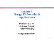 Lecture 3 Design Philosophy