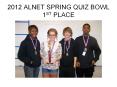 2012 ALNET SPRING QUIZ BOWL 1ST PLACE PowerPoint PPT Presentation
