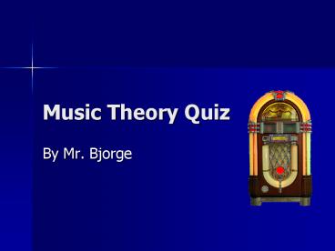 Music Theory Quiz