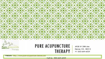 Pure Accupuncture Therapy Denver