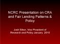 NCRC Presentation on CRA and Fair Lending Patterns PowerPoint PPT Presentation