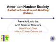 American Nuclear Society Radiation Protection and Shielding Division PowerPoint PPT Presentation