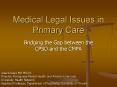 Medical Legal Issues in Primary Care PowerPoint PPT Presentation