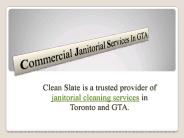 Commercial Janitorial Services At Toronto