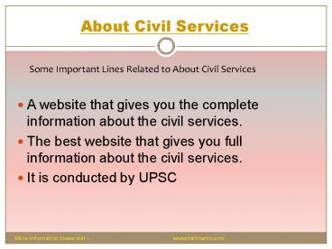 Logical Points about civil services