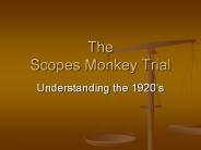 The Scopes Monkey Trial