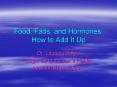 Food, Fads, and Hormones: How to Add It Up PowerPoint PPT Presentation