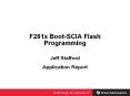 F281x Boot-SCIA Flash Programming PowerPoint PPT Presentation