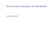 Die Form der Intonation: Das AM Modell