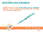 mont blanc pen in gurgaon