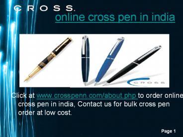 online cross pen in india