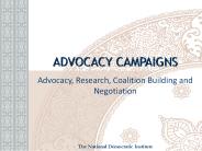 ADVOCACY CAMPAIGNS