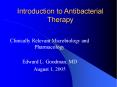 Introduction to Antibacterial Therapy PowerPoint PPT Presentation