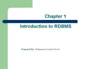 Chapter 1 Introduction to RDBMS PowerPoint PPT Presentation