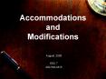 Accommodations and Modifications PowerPoint PPT Presentation