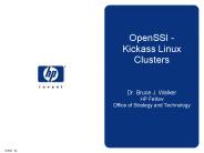 OpenSSI -     Kickass Linux Clusters