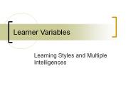 Learner Variables