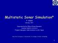 Multistatic Sonar Simulation* PowerPoint PPT Presentation