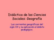 Las corrientes geogr