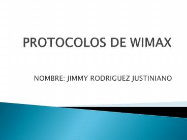 PROTOCOLOS DE WIMAX