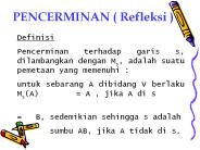 PENCERMINAN ( Refleksi )