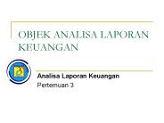 OBJEK ANALISA LAPORAN KEUANGAN