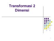Transformasi 2 Dimensi