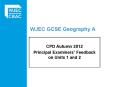 WJEC GCSE Geography A PowerPoint PPT Presentation