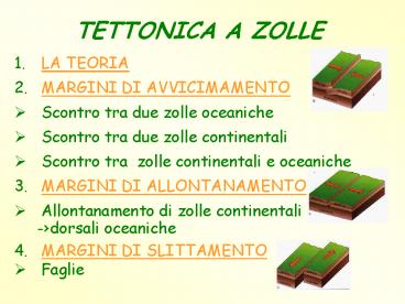 TETTONICA A ZOLLE