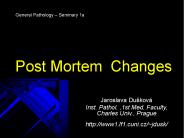Post Mortem Changes