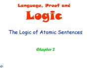 The Logic of Atomic Sentences
