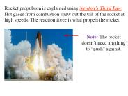 Rocket propulsion is explained using Newton