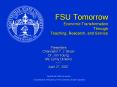 FSU Tomorrow Economic Transformation Through Teaching, Research, and Service PowerPoint PPT Presentation