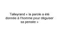 Talleyrand  PowerPoint PPT Presentation