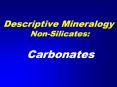Descriptive Mineralogy Non-Silicates: PowerPoint PPT Presentation