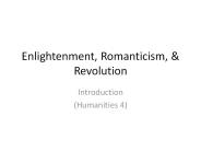Enlightenment, Romanticism,