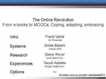 The Online Revolution