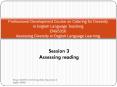 Professional Development Course on Catering for Diversity in English Language Teaching ENG5316 Assessing Diversity in English Language Learning PowerPoint PPT Presentation