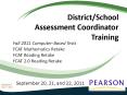 District/School Assessment Coordinator Training PowerPoint PPT Presentation