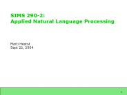 SIMS 290-2: Applied Natural Language Processing