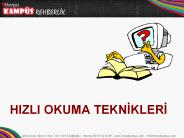 HIZLI OKUMA TEKNIKLERI