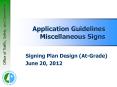 Application Guidelines Miscellaneous Signs PowerPoint PPT Presentation