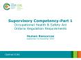 Supervisory Competency-Part 1 Occupational Health PowerPoint PPT Presentation