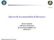 Spacecraft Accommodation