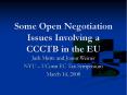 Some Open Negotiation Issues Involving a CCCTB in the EU PowerPoint PPT Presentation