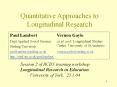 Quantitative Approaches to Longitudinal Research PowerPoint PPT Presentation