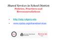 Shared Services in School Districts Policies, Practices and Recommendations PowerPoint PPT Presentation
