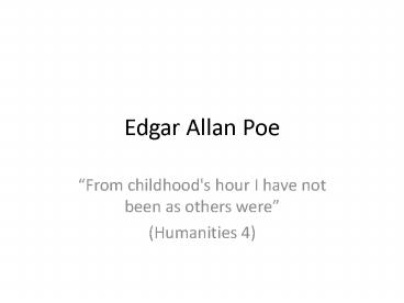 Edgar Allan Poe