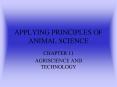 APPLYING PRINCIPLES OF ANIMAL SCIENCE PowerPoint PPT Presentation